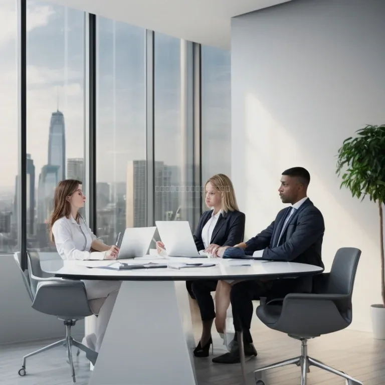 Team reviewing corporate documents
